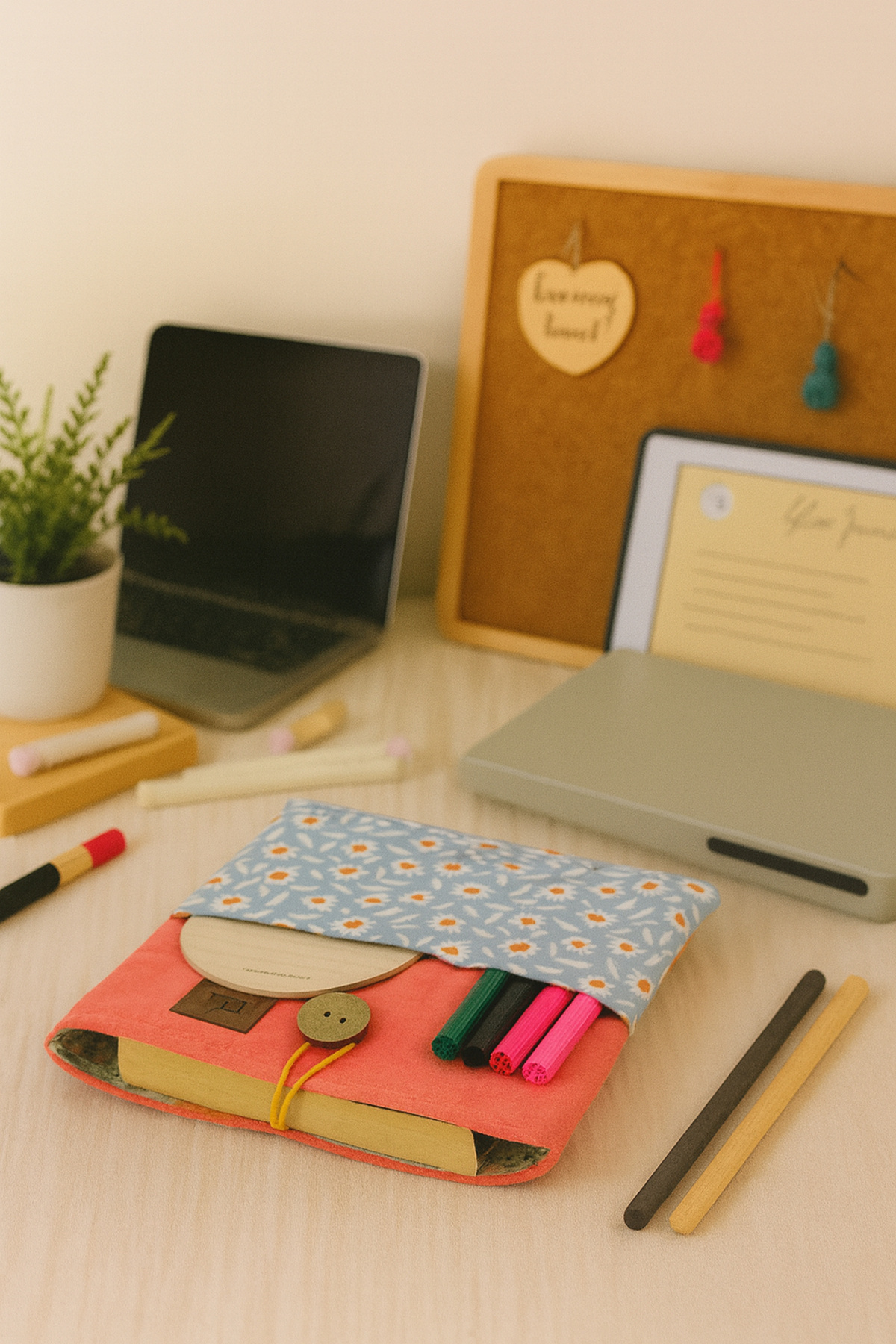 PUDUBAG Çocuklar ve Yetişkinler Için Rengarenk Desenli Kitap Kılıfı