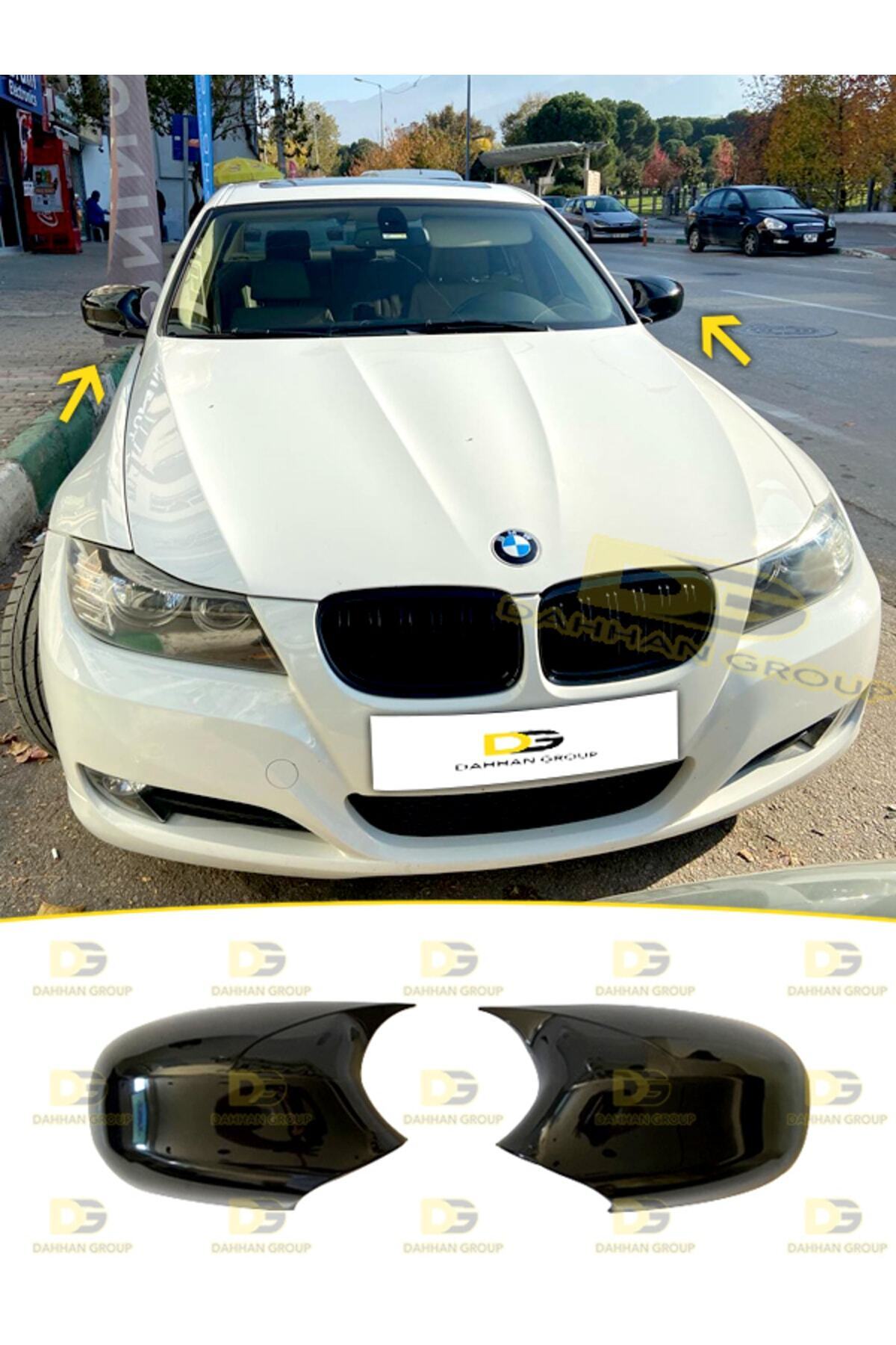 DG Power Bmw 3 Serisi E90 Lcı Makyajlı 2008 - 2011 Batman Yarasa Ayna Kapağı Parlak Siyah Abs Plastik Seti