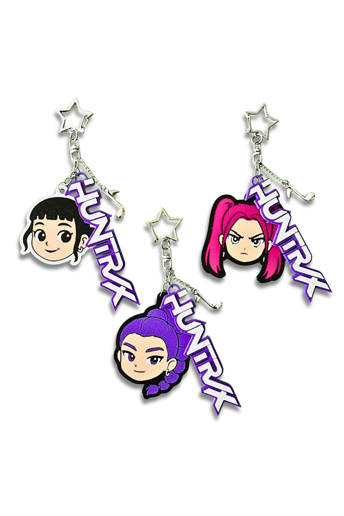 rmys Kpop Demon Hunters / Huntrix 3'lü Set anahtarlık