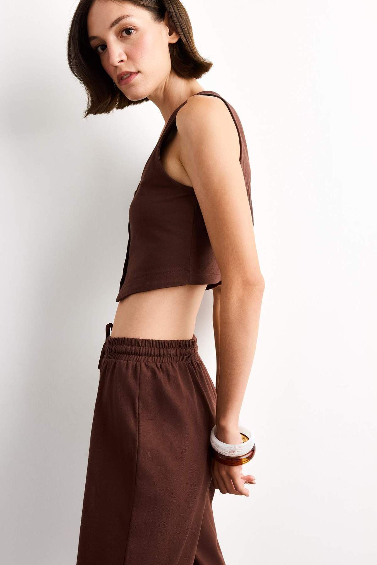 DeFacto-Fitted Buttoned Vest F9014Ax25Sm 4