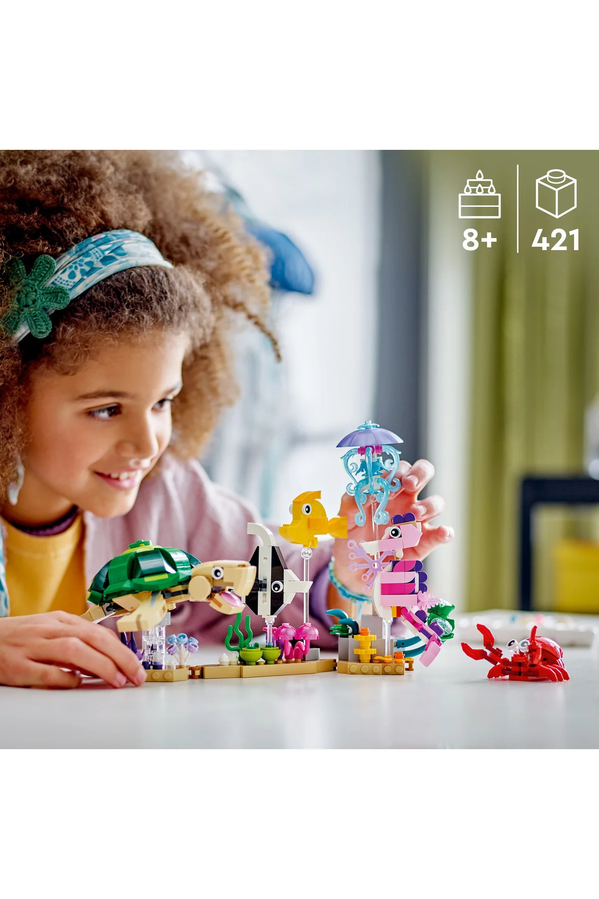 LEGO-® Creator 3in1 Sea Animals 31158 Building Set for 8+ Year Old Kids (421 Pieces) 6