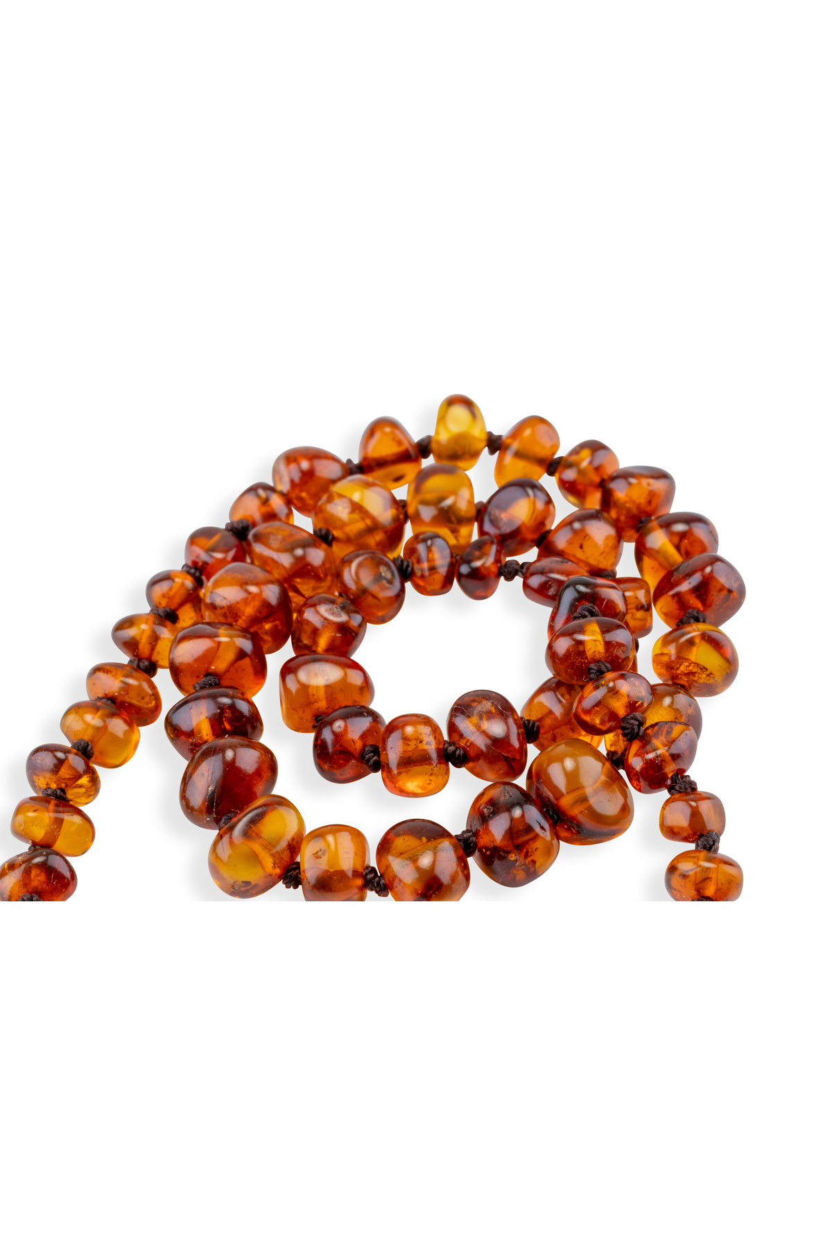 Babyjem Kehribar Bebek Kolyesi 587 Koyu Bej