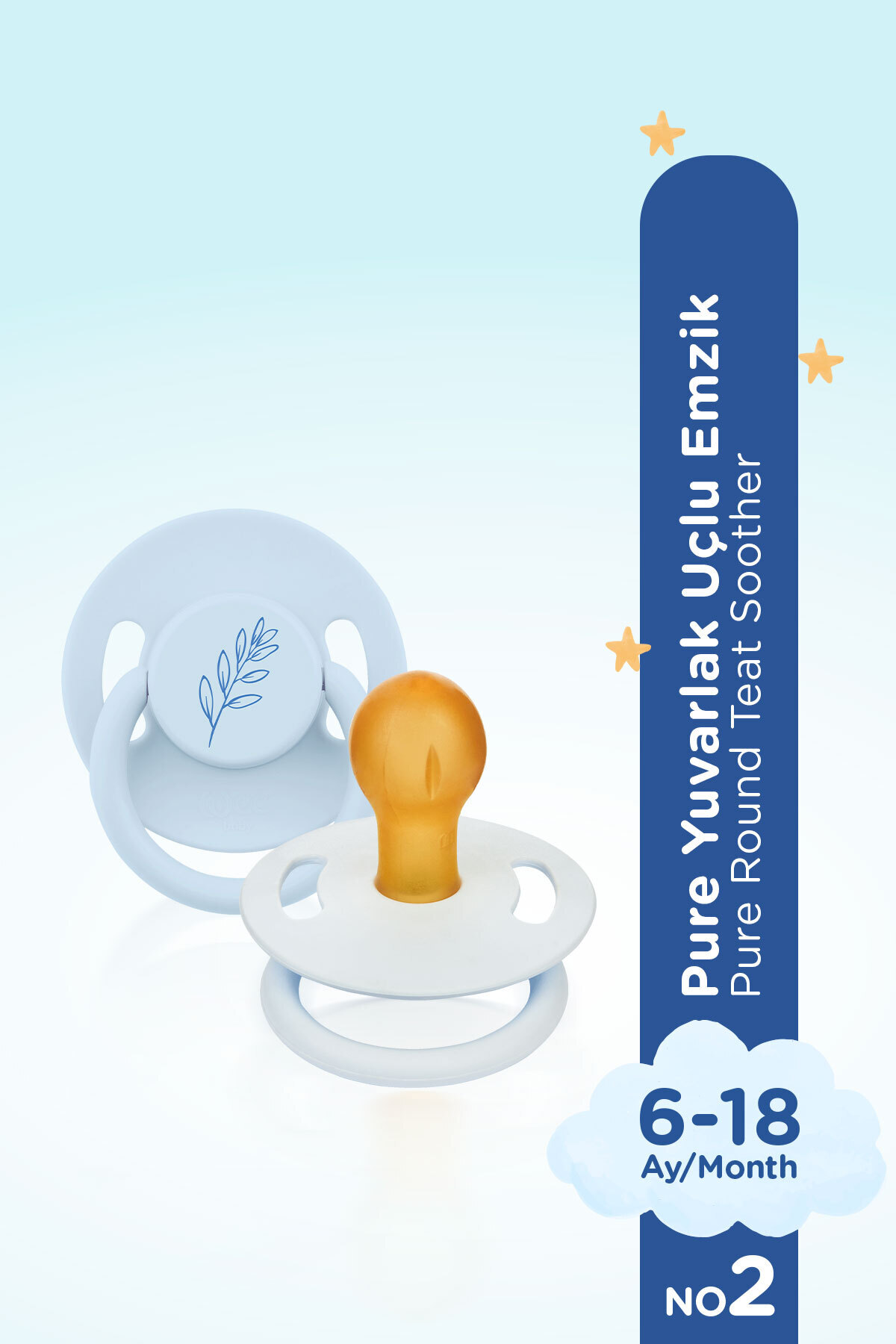 Wee Baby 699 Pure Kauçuk Uçlu No 2 6-18 Ay Emzik fotoğrafı 2 (önizleme)