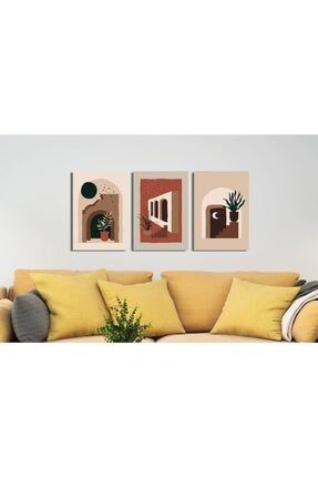 3 Parça Mdf Tablo Seti 75 X 40 Cm Se214 PRA-4641466-8095