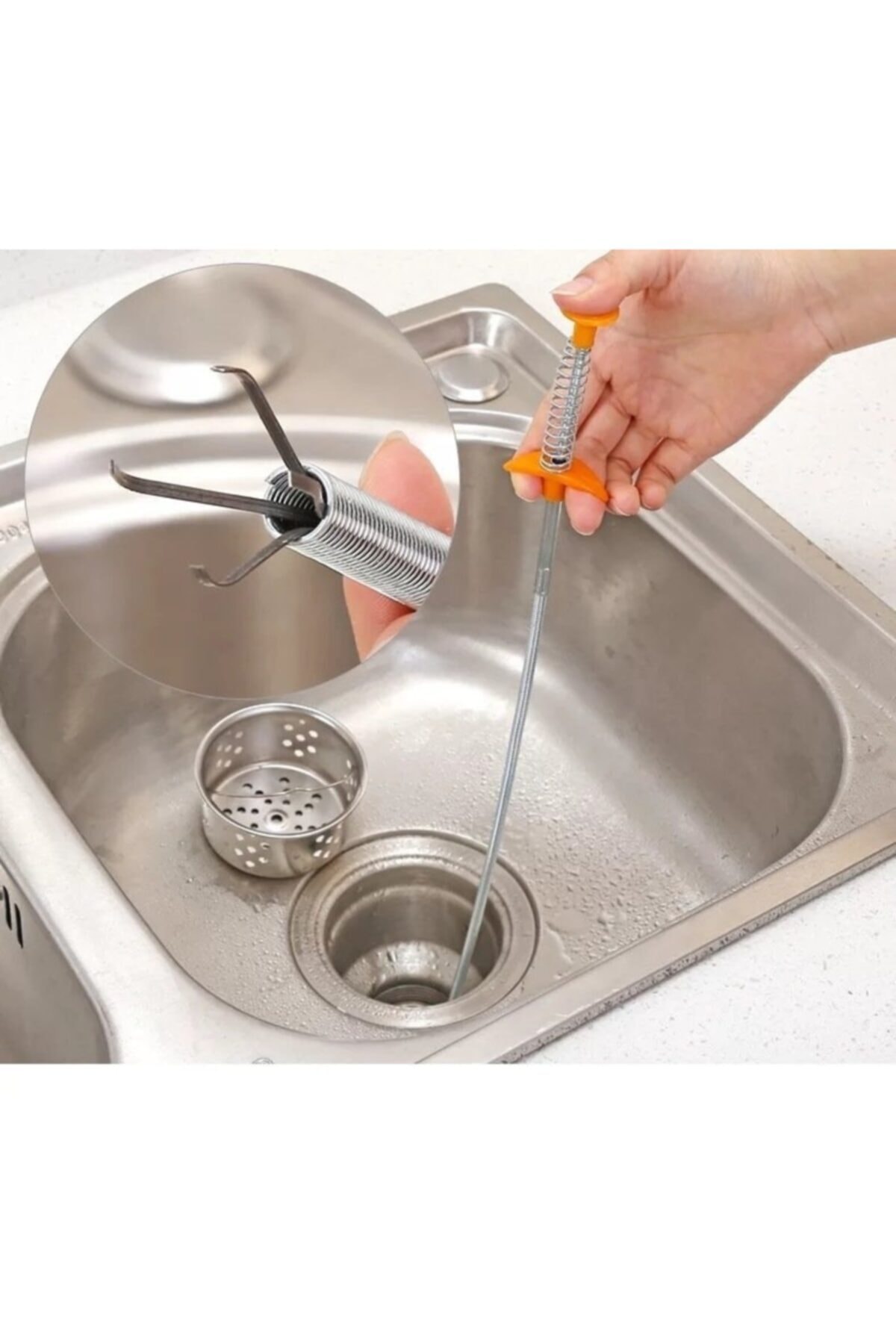 Genel Markalar Esnek Lavabo Tıkanıklık Açıcı Tel Paslanmaz Çelik Esnek