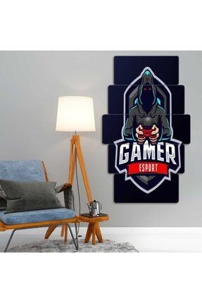 Gamer, Esports - 5 Parçalı Dekoratif Tablo OYUN-0202