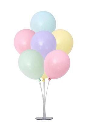 Balon Standı 7'li Ve Karışık Renk Makaron Balon 10 Adet TG-869670-1