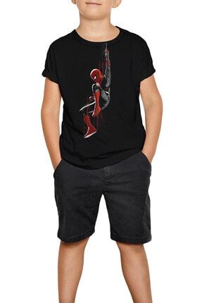 Spiderman Splash Siyah Çocuk T-Shirt ZC3567