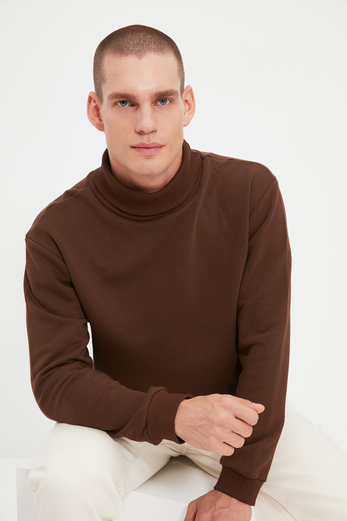 Trendyol Collection Sweatshirt Braun Regular Fit