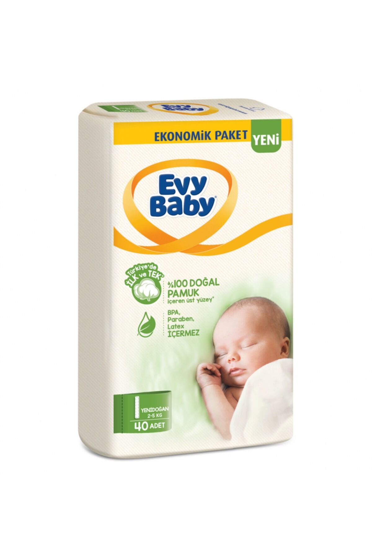 Evy Baby-Baby Diapers Size 1 Newborn Opportunity Pack 40 Pieces 2