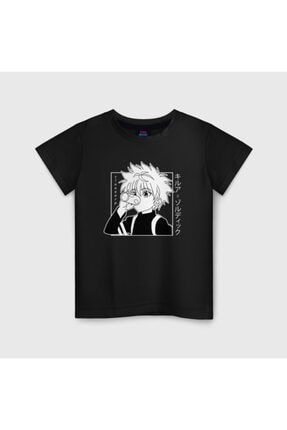 Anime Killua Avcısı Siyah Çocuk Tshirt Model 22 06284