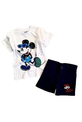 Mickey Mouse Tişört Şort Alt Üst Takım mk