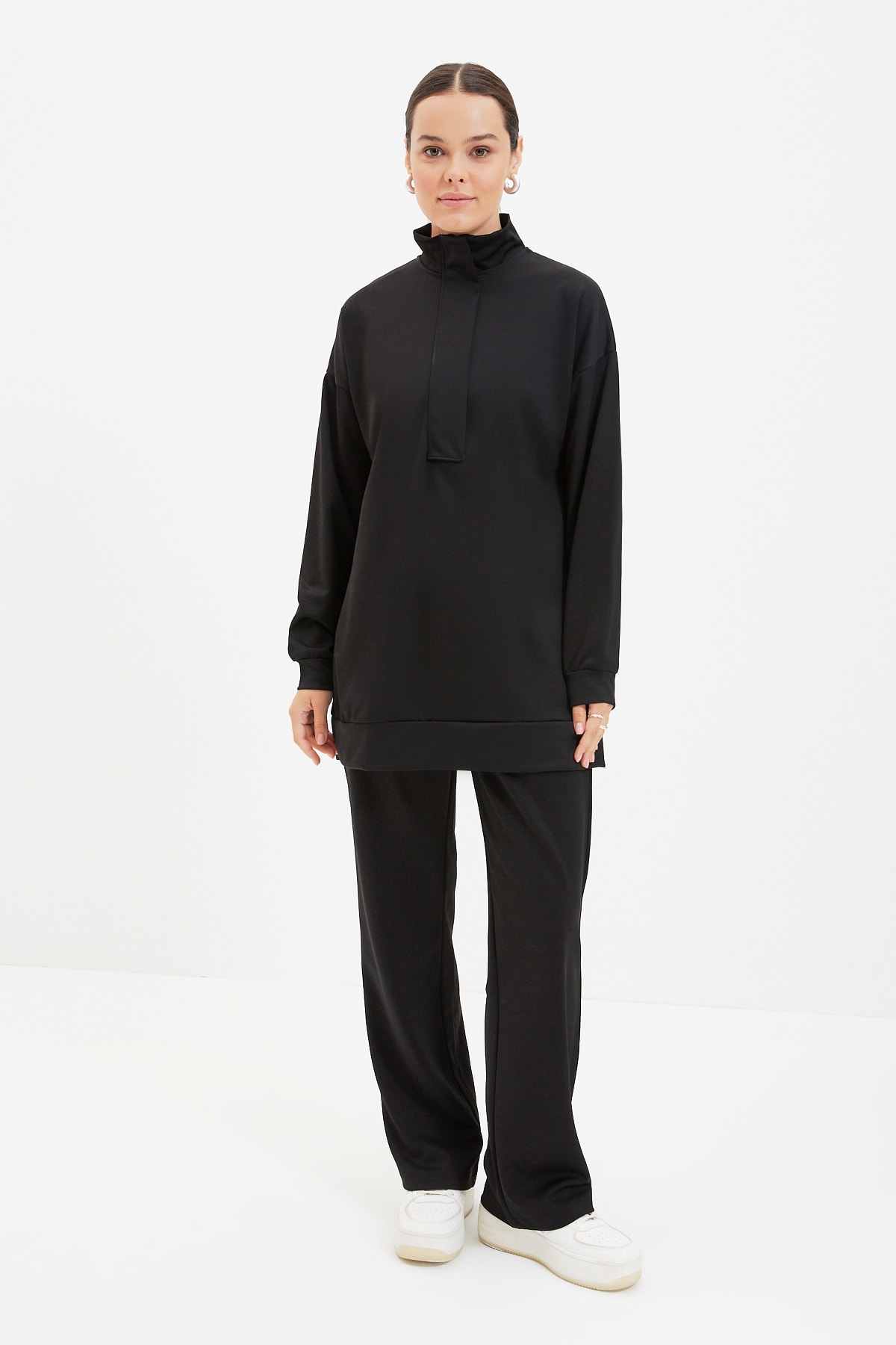 Trendyol Modest Sweatsuit Set - Black - Regular fit