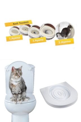 Kedi Kumu Kabı Klozet Aparatı Citi Kitty Tuvaleti Eğitim Seti kedituvaleteğitimseti