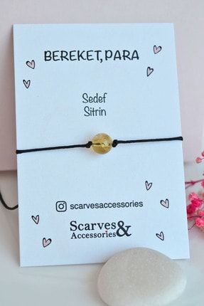 Doğaltaş Bereket Para Bilekliği Sitrin ADEGHTVY