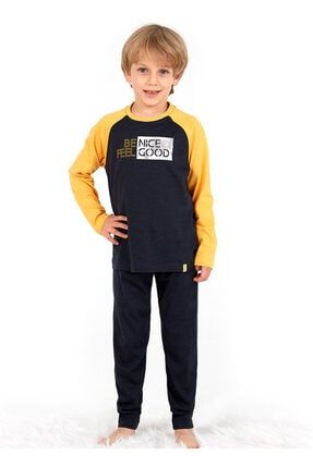 30743 Erkek Çocuk Pijama Takımı -antrasit B30743