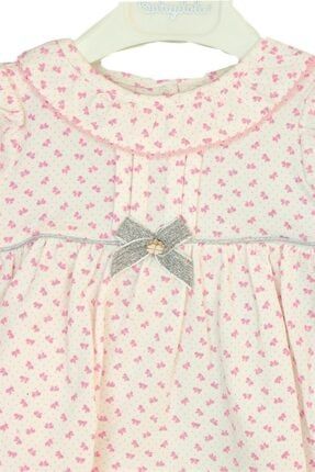 Kız Bebek Yaka Detaylı Fiyonklu Elbise babydola12365-467