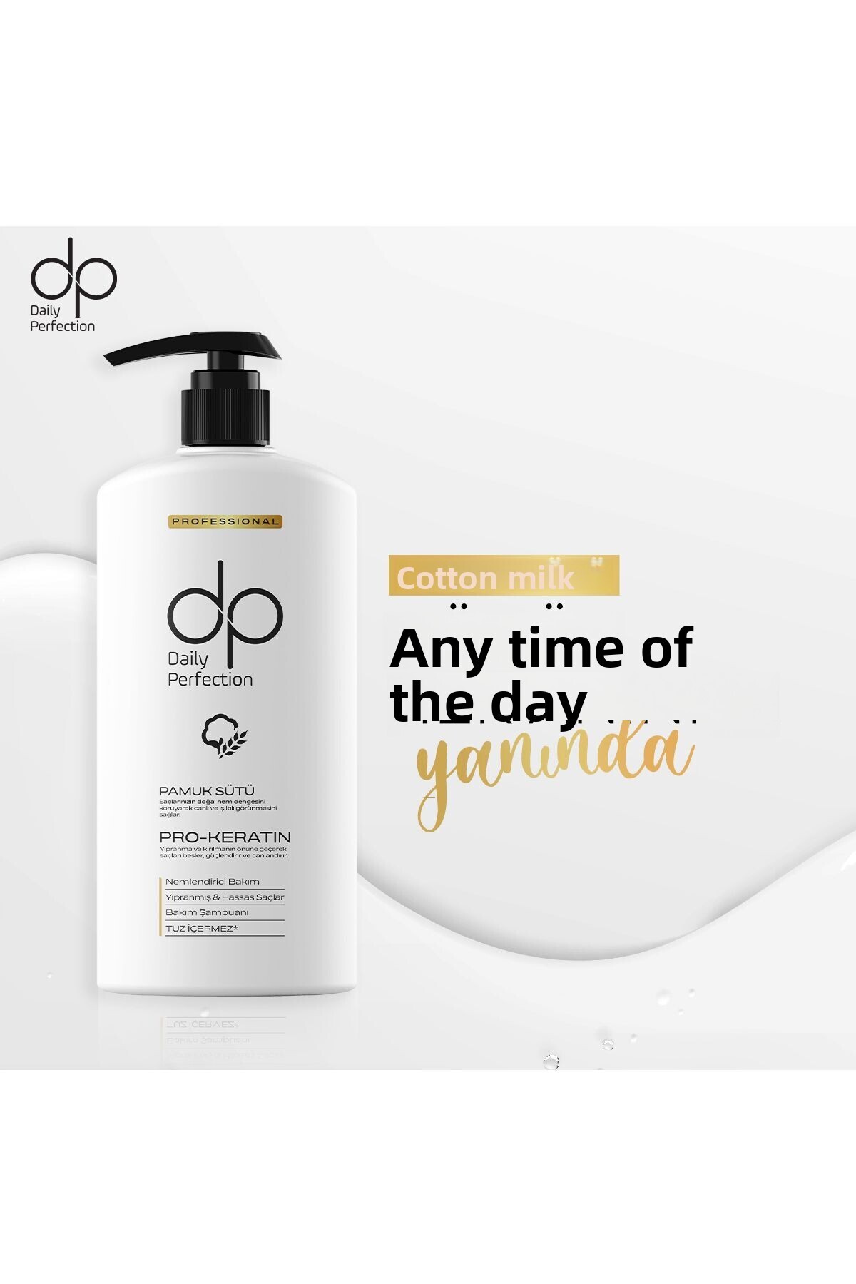 dp Daily Perfection-800 ml Cotton Milk Shampoo - X 2 Pieces 3