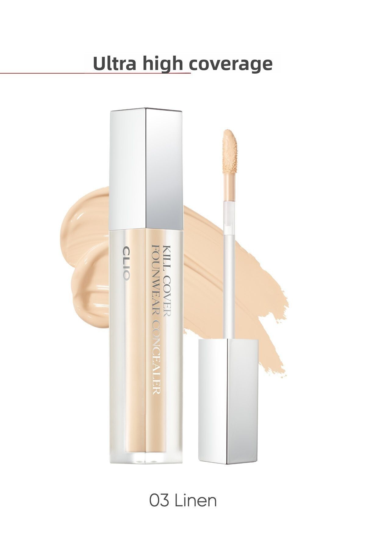 CLIO-Concealer with Intensive Coverage Clio Kill Cover Founwear Concealer (3 Linen) 1