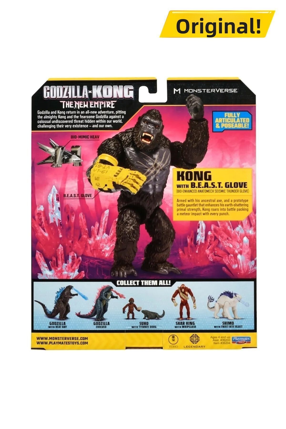 GODZILLA-and Kong Action Figure Kong With B.e.a.s.tGlove 15 cm 6