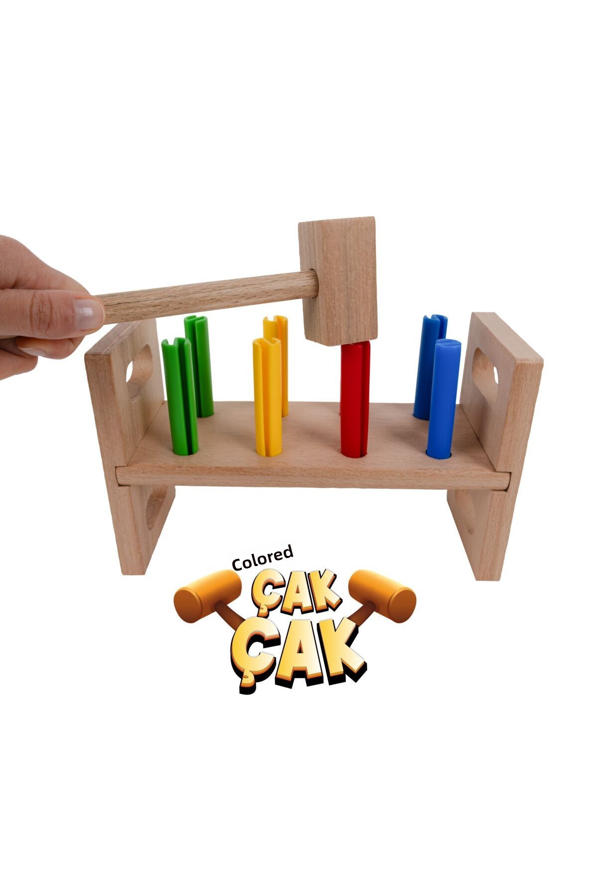 بازی چوبی طبیعی سیگارکش برای نوزاد، بازی سیگارکش و دوشاخه