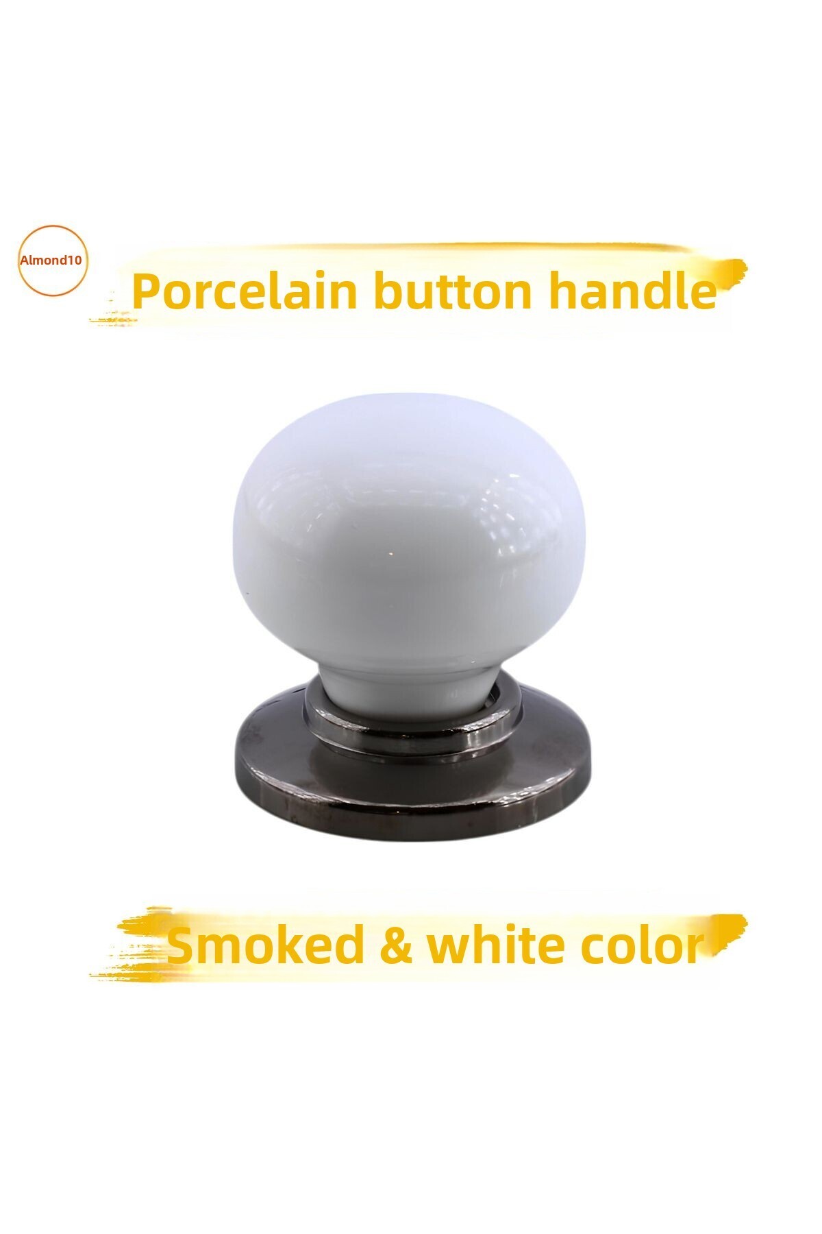 Badem10-Tere Porțelan Smoked White Button Mobilier Bucătărie Sertar Dulap Mâner dulap Mâner 5