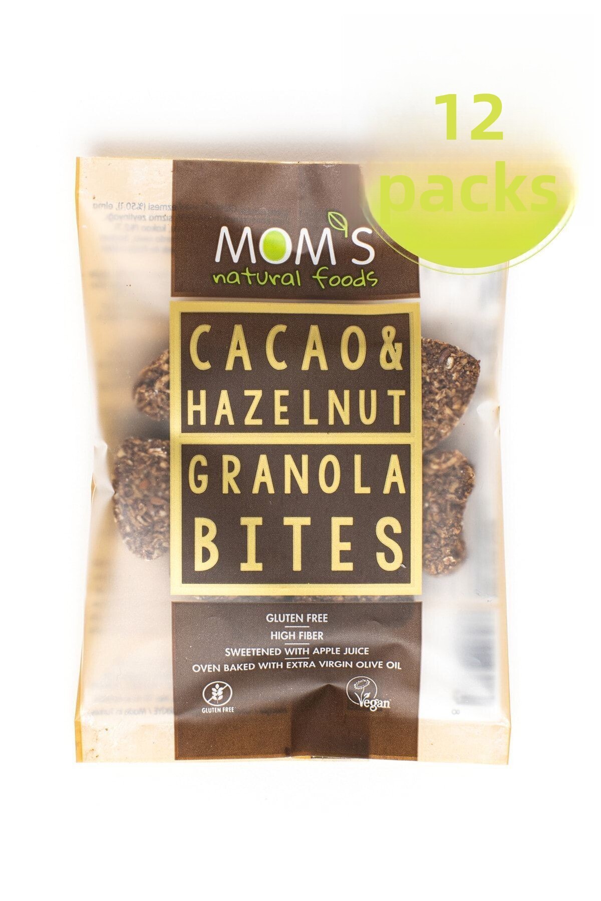 Mom's Natural Foods-مجموعة مكونة من 12 قطعة خالية من الغلوتين من الكاكاو والمكسرات 1