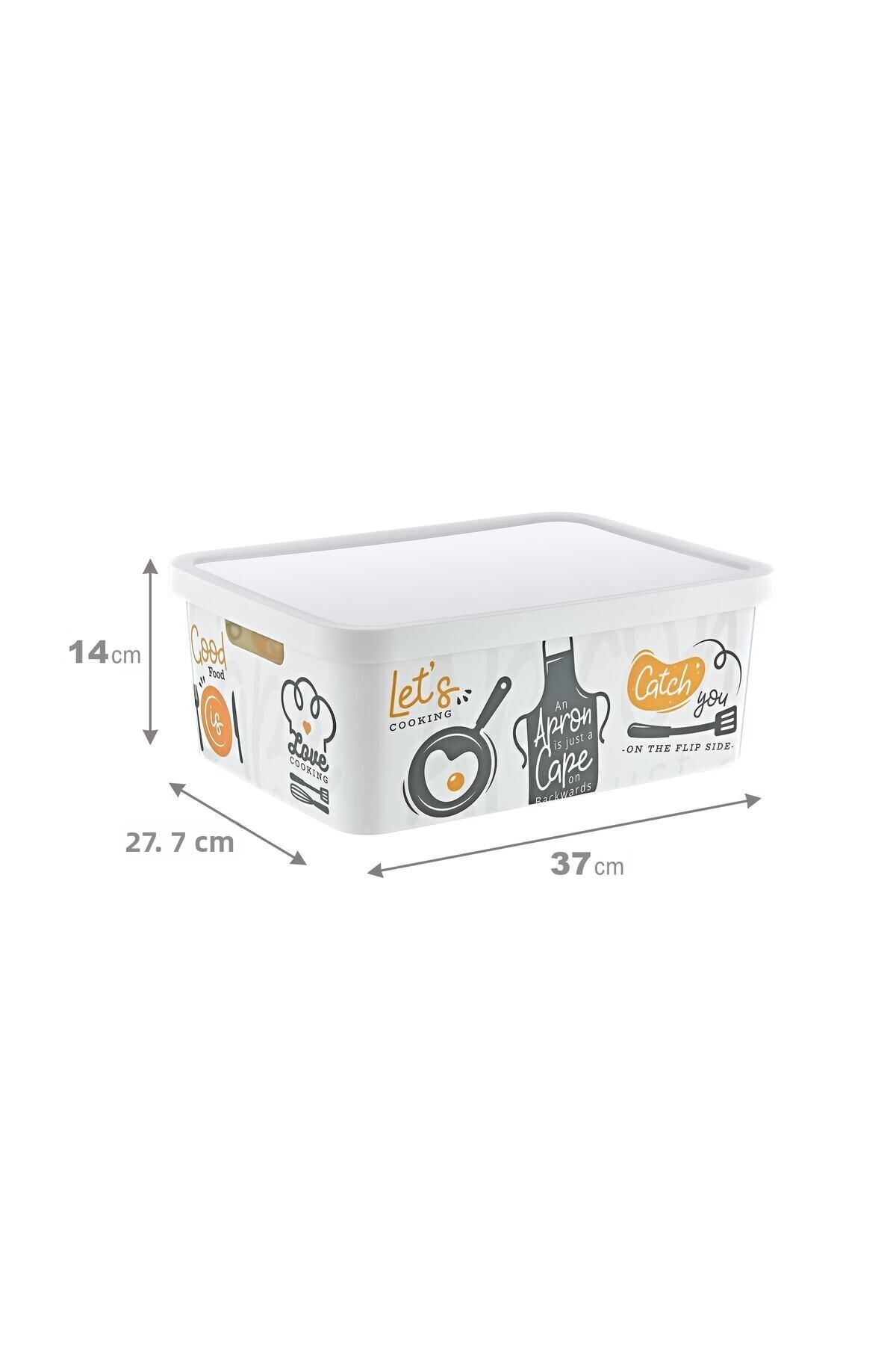 Smartware-Stafi Patterned Multi-Purpose Box with Lid 12 Lt 2