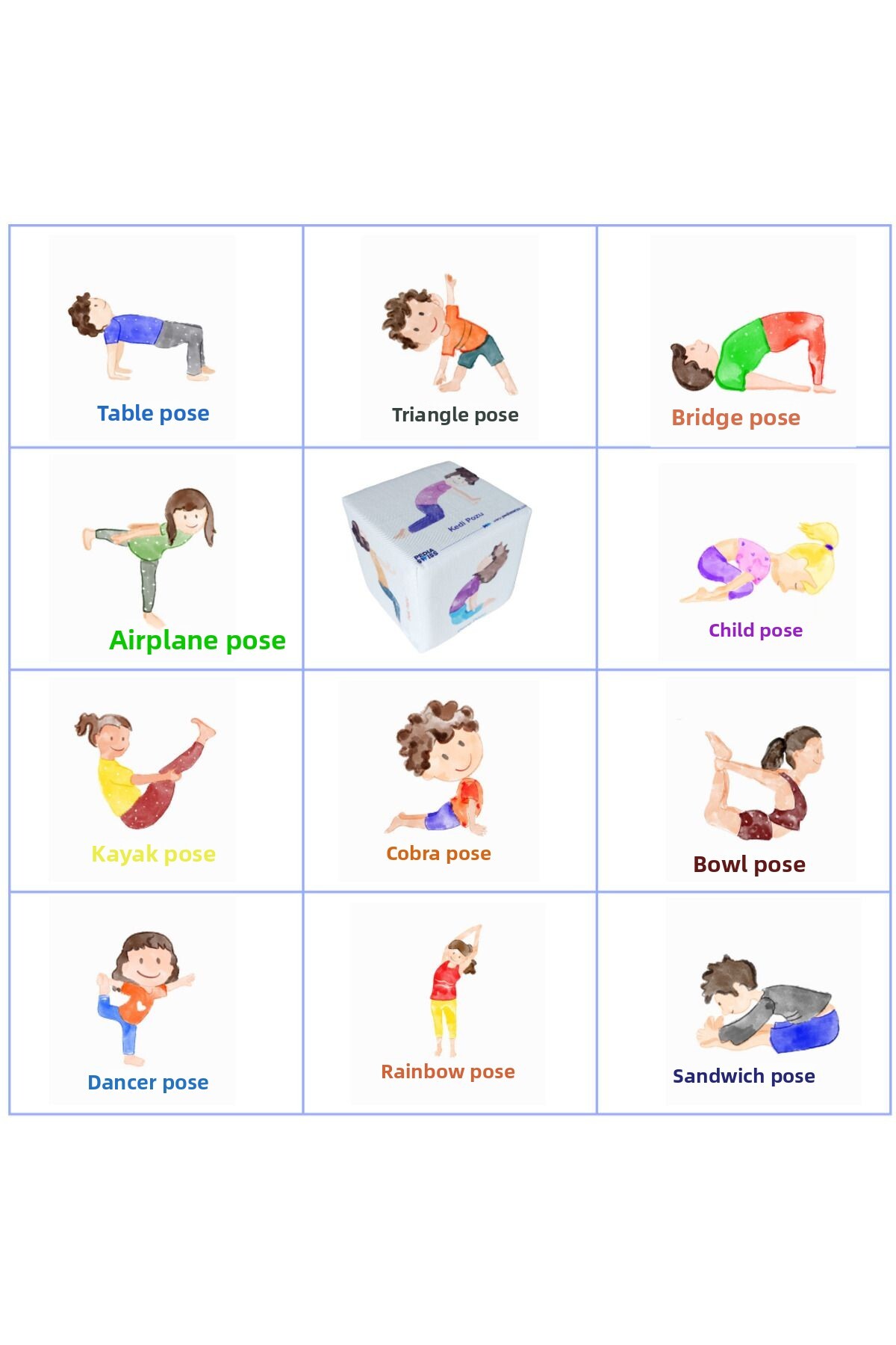 ۲۰ عدد کارت وضعیت یوگا کودکان