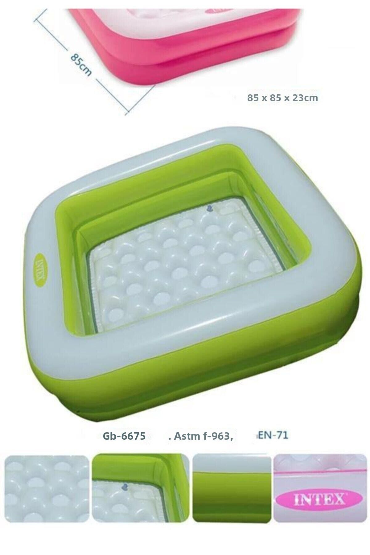 Intex-57100 Square Children's Pool with Inflatable Base 25x 86 X 86cm. 5