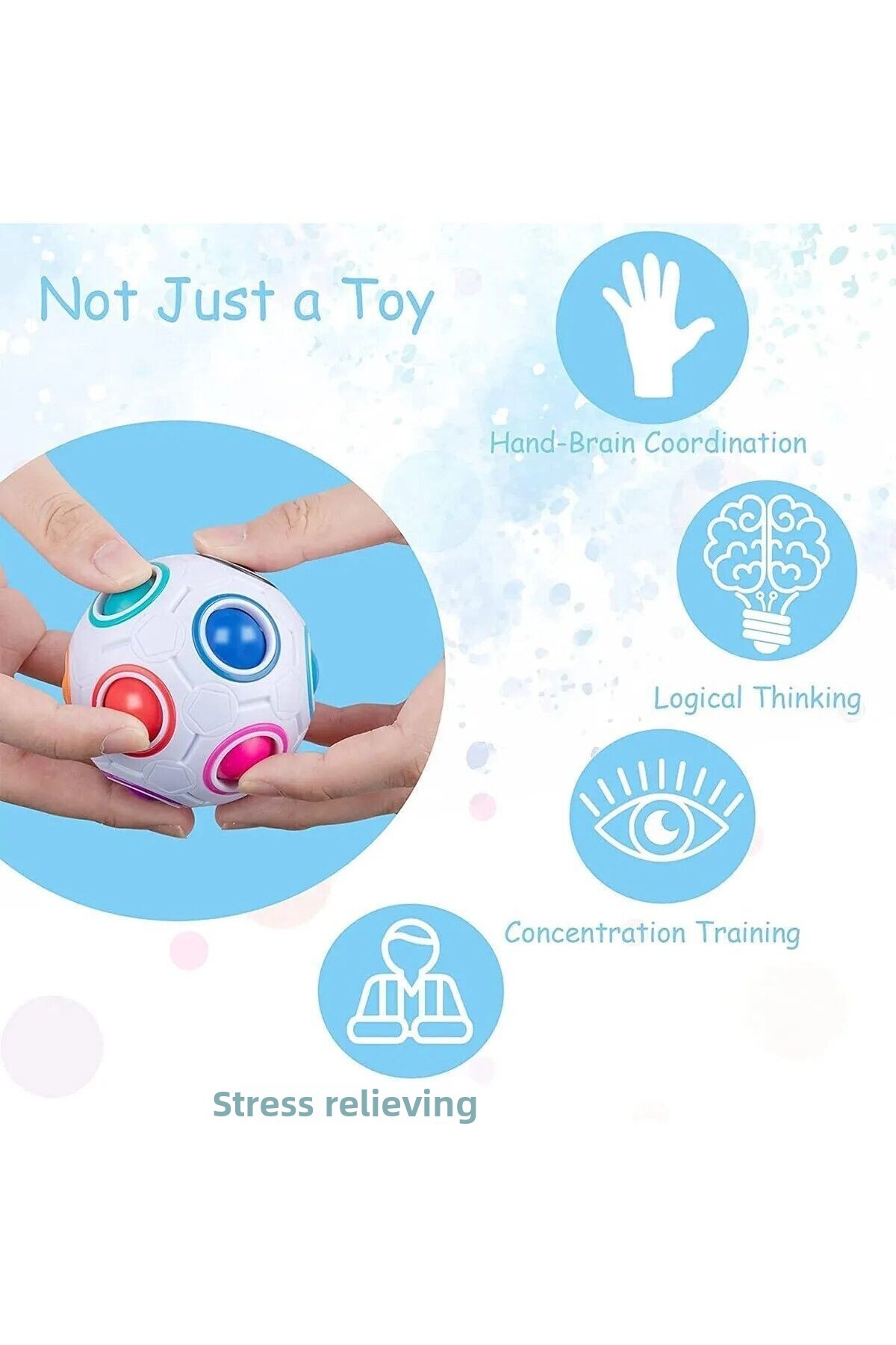 رنگین‌کمان جادویی – پازل و توپ مکعبی سرعت، سرگرمی و تسکین‌دهنده استرس