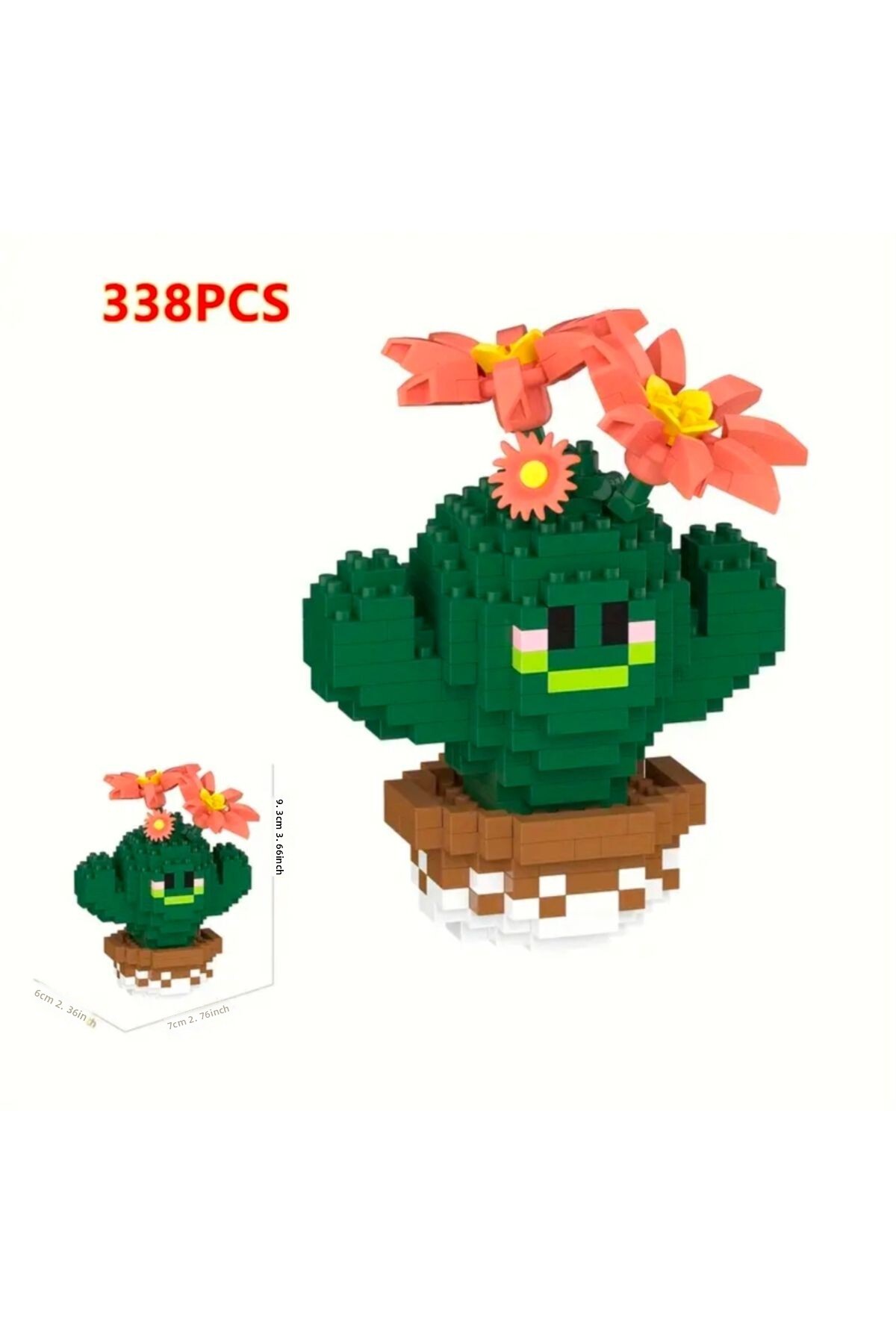 خرید آجرهای کاکتوس آبدار – مجموعه بلوک‌های ساختمانی مینی با ۳۳۸ قطعه