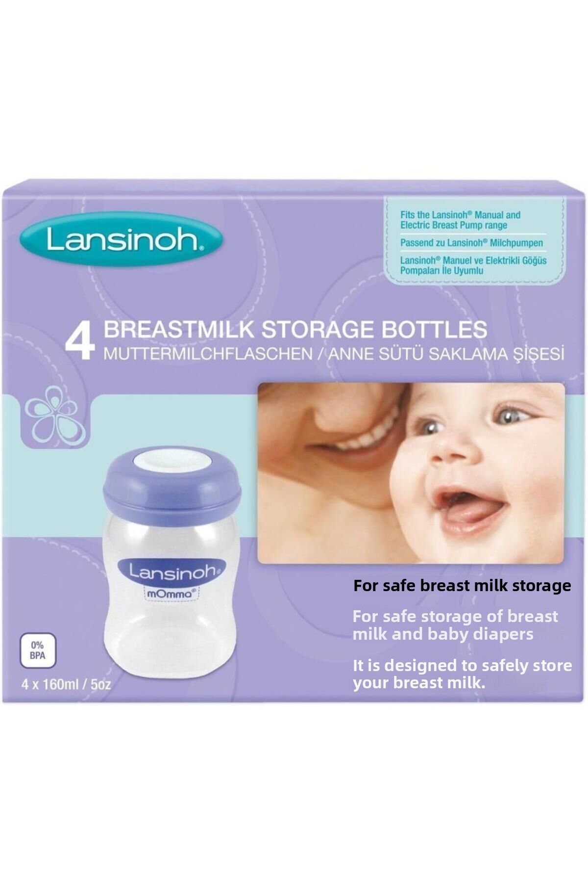 ظرف نگهداری شیر مادر نسورلد، ۴ عددی