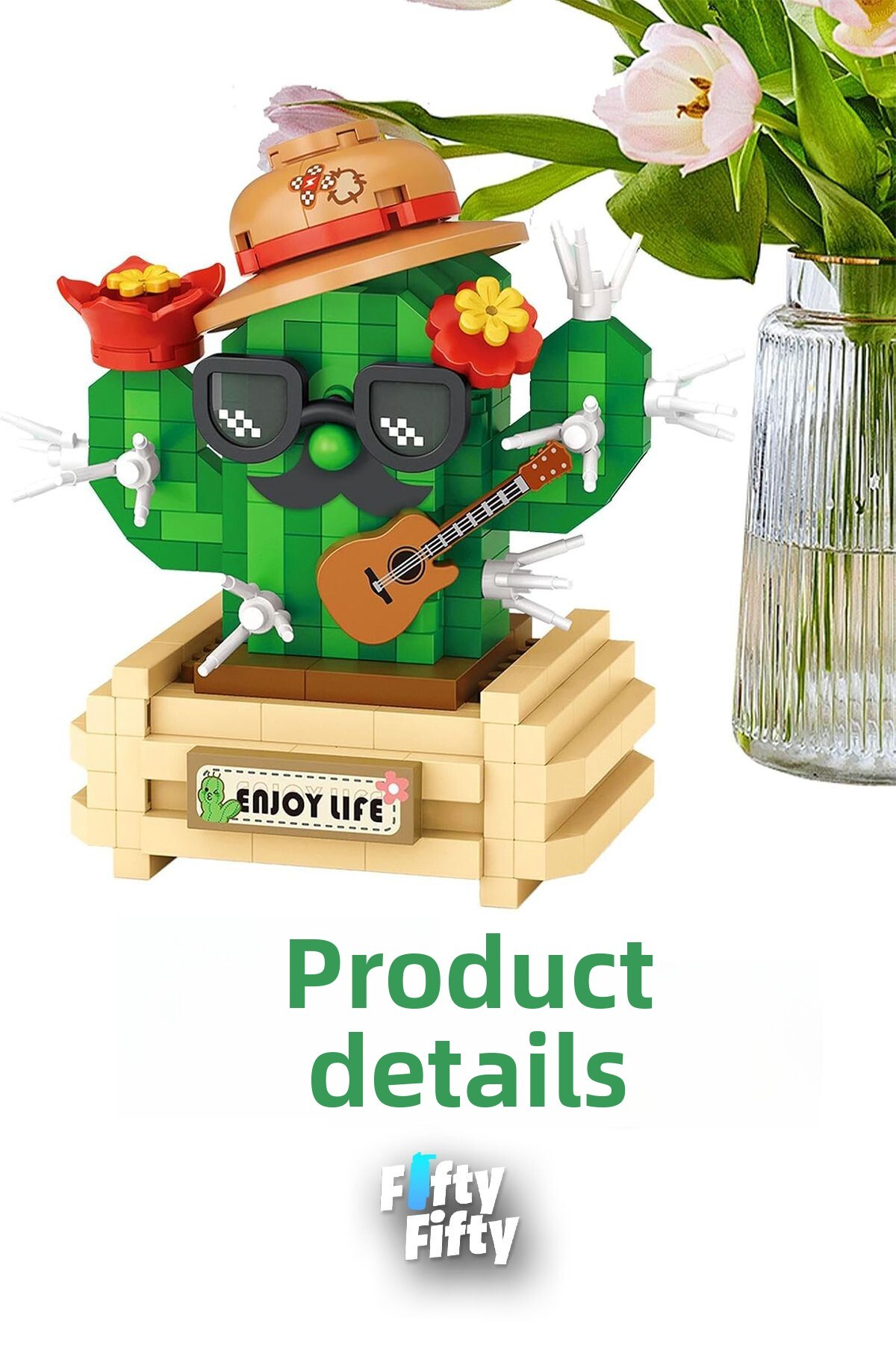 مجموعه اسباب‌بازی کاکتوس بامزه وارداتی ۳۸۰ تکه، سری میکروبلاک لوز