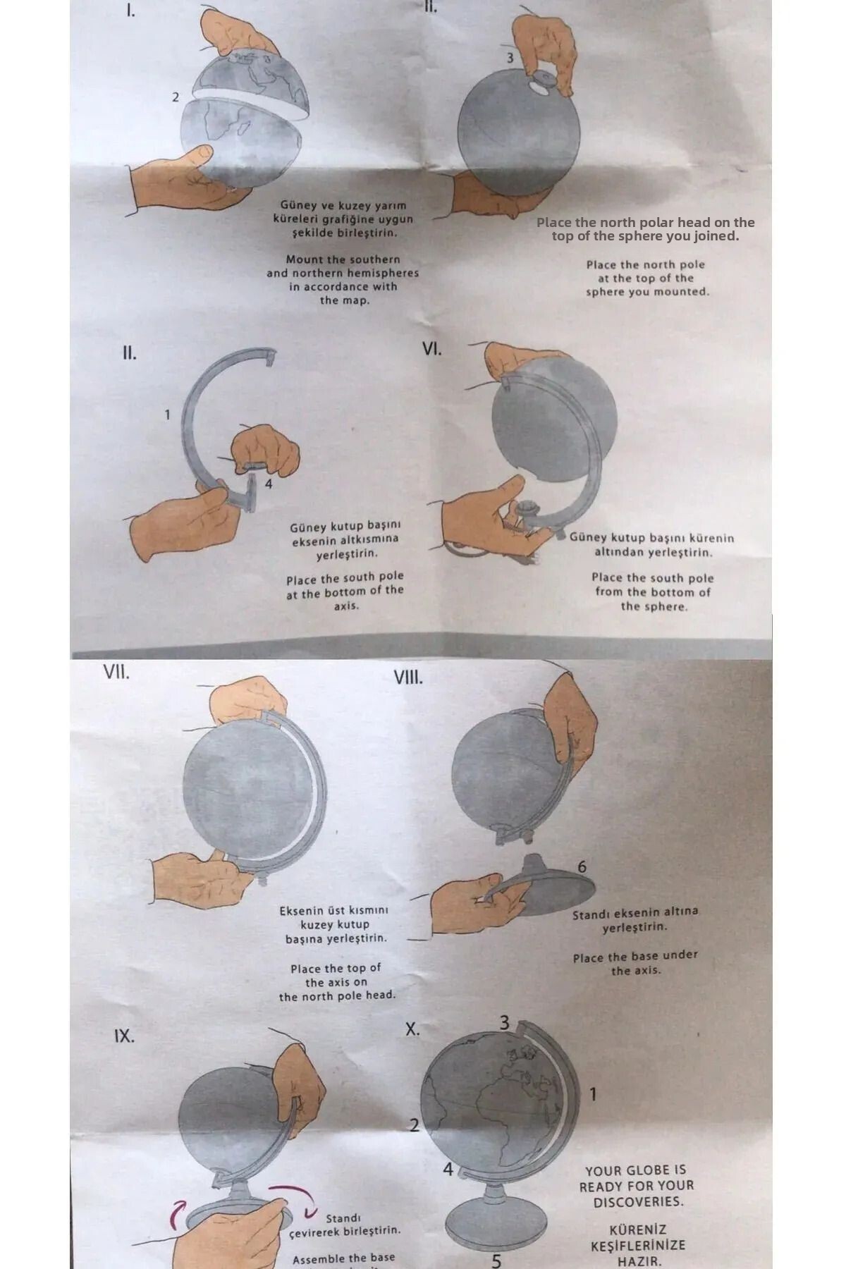 گلوب سیاسی جهان – قطر ۲۶ سانتی‌متر، طول ۳۶ سانتی‌متر، نشکن، قابل نوشتن، با کیفیت نقشه، بدون نورپردازی