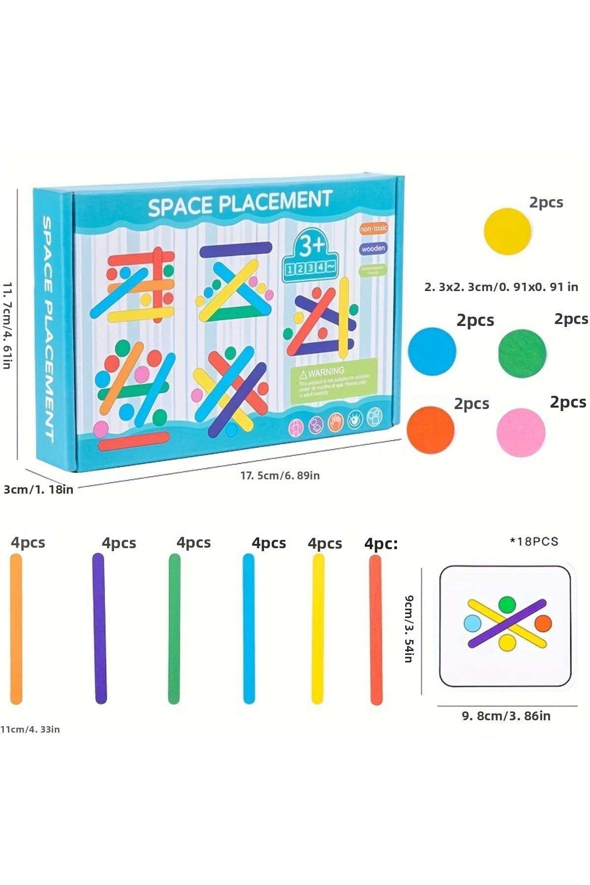 پازل چوبی رنگین‌کمان کودکان، اسباب‌بازی‌های مونته‌سوری، اسباب‌بازی‌های حسی رنگی، تفکر منطقی، بازی‌های جورکردنی کودکان …