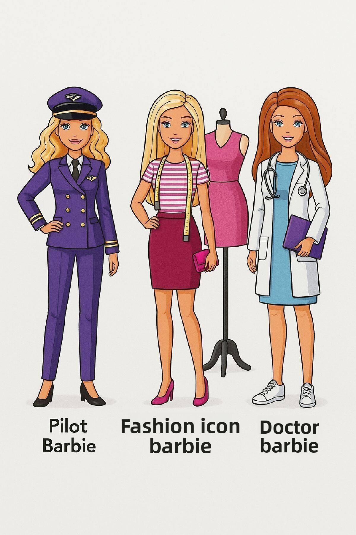 بازی لباس‌پوشی دختر آهنربایی، ۷۵ تکه