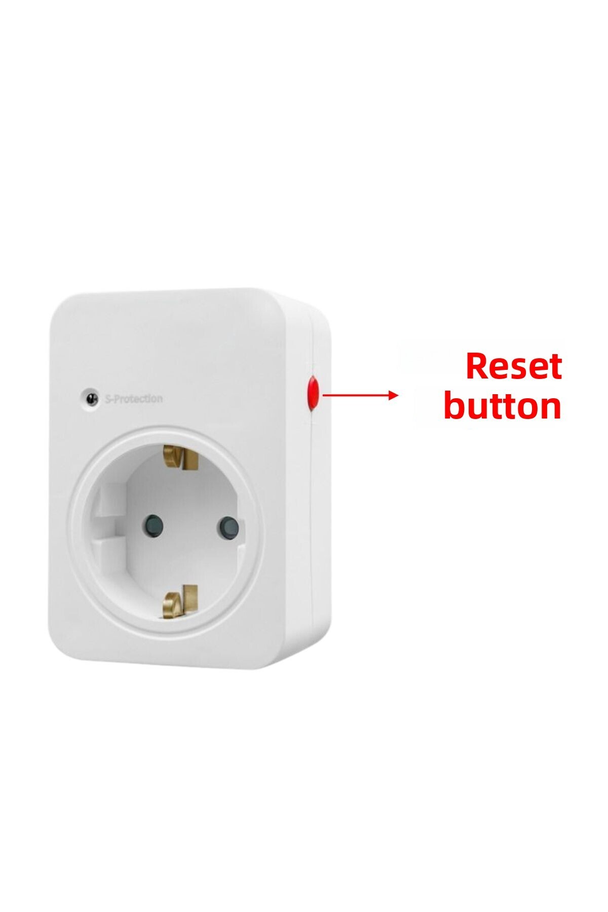 Badem10-Current & Surge Protected Single Socket Child Proof Plug with On/Off Button 720 Joule Ip20 3600 W Protection 4