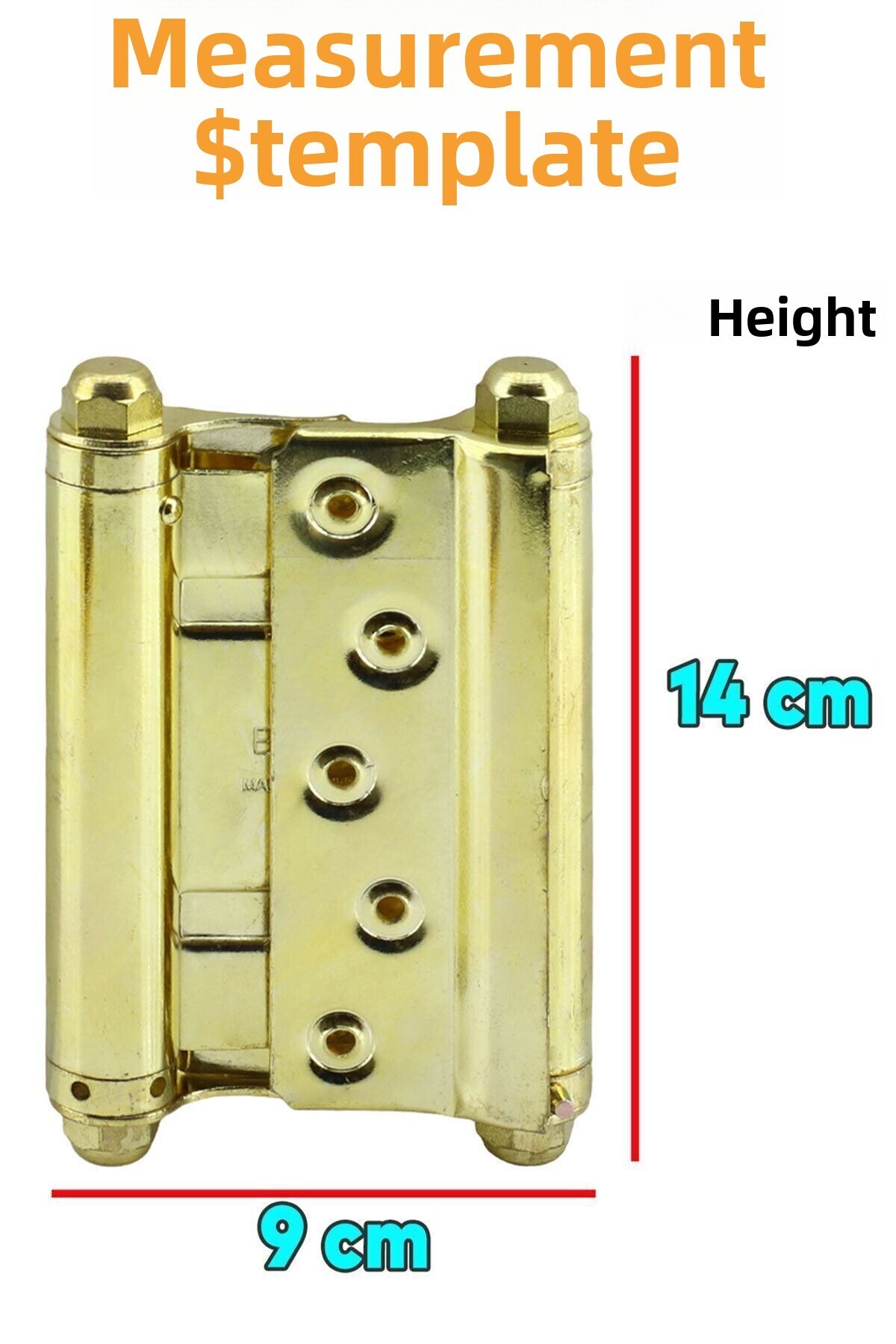 Badem10-Spring Hinge No. 33 Yellow Bar and Door Hinge Cowboy Hinge No. 33 (1 Pair) 2