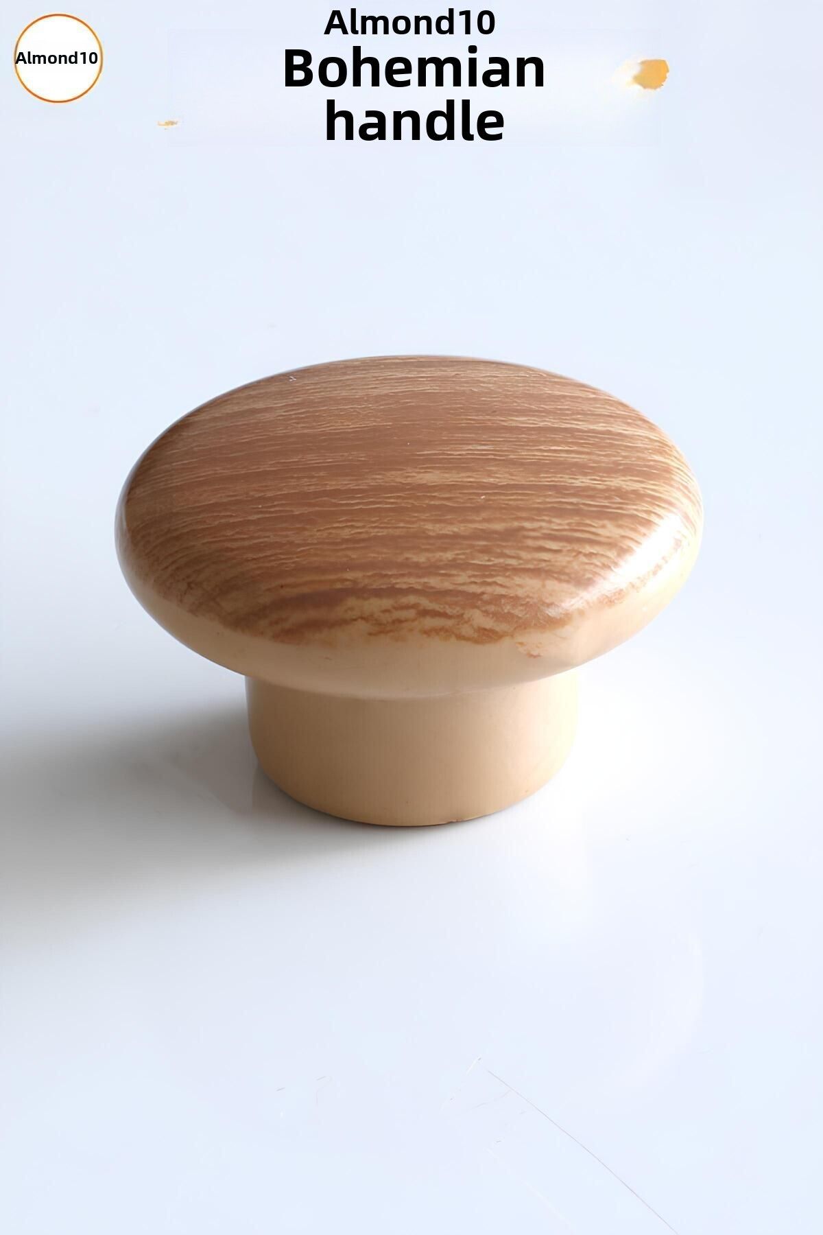 Badem10-Bohemian Button Light Walnut Furniture Kitchen Drawer Cabinet Cabinet Plastic Single Screw Handle Handle Handles 1