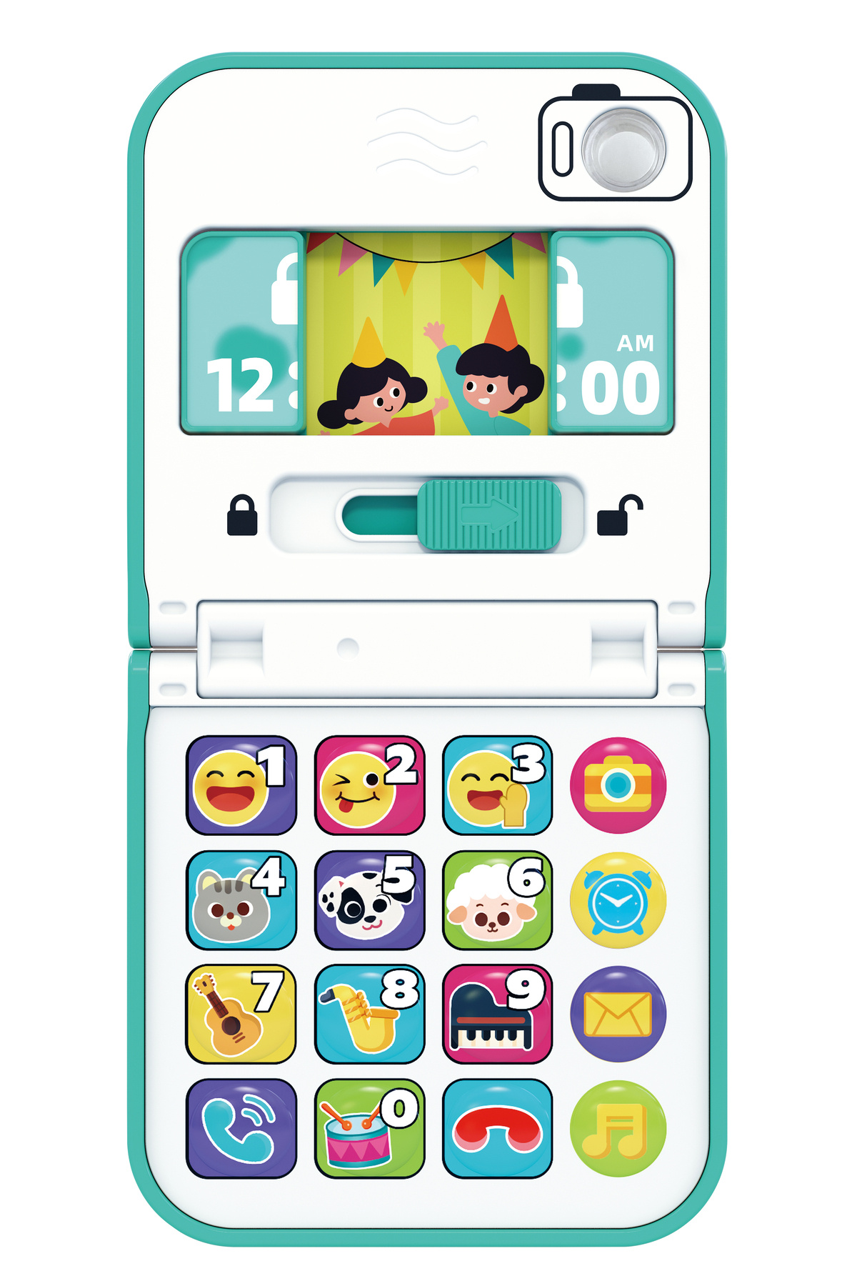 Hola-Foldable & Slide Baby Phone - Interactive Smartphone Toy with 40+ Songs, Sounds, and Activities 2