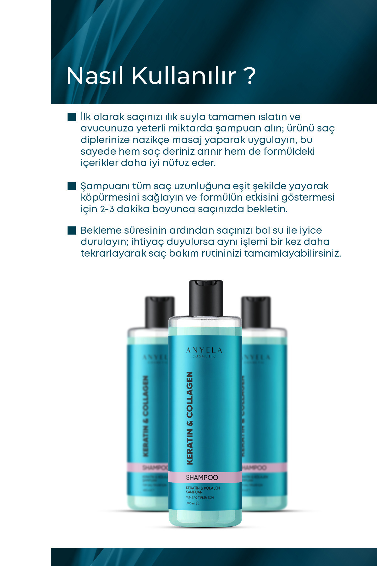 Keratin & Kolajen Şampuan 400 ml — sampuankeratin — تصویر 3 از 4