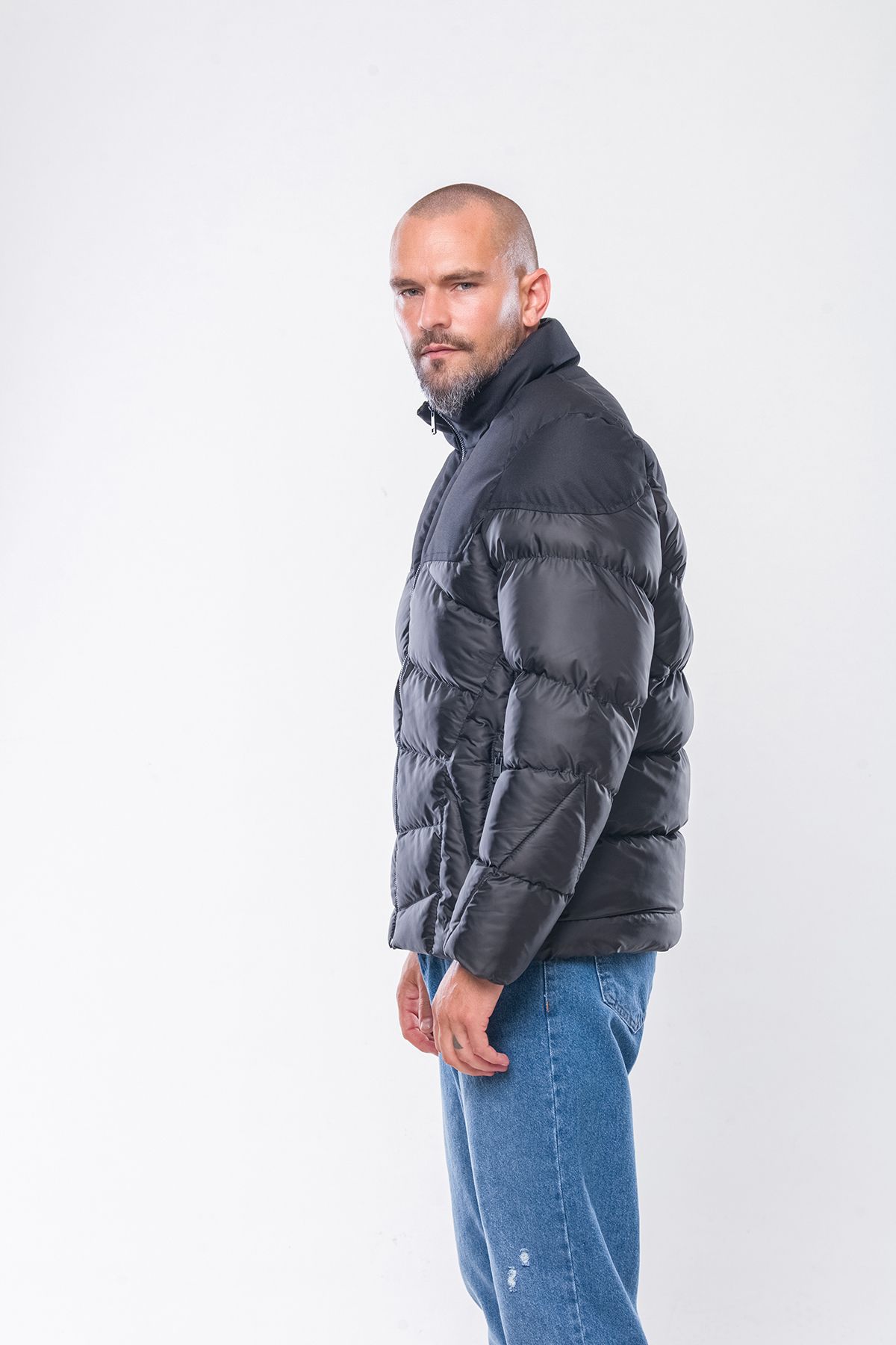 Kevin-K231 Men's Black Puffer Jacket 4