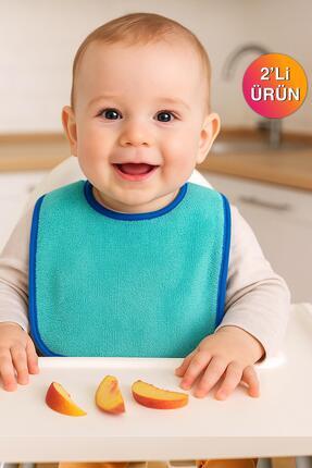 Ender Home CottonVerse 2'li Bebek Mama Önlüğü – Sıvı Geçirmez %100 Pamuk Havl...