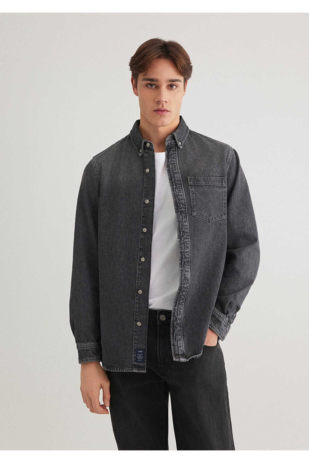 Mavi-Jayden Anthracite Classic Denim Jeans Shirt - Regular Fit 0211065 -89415 3