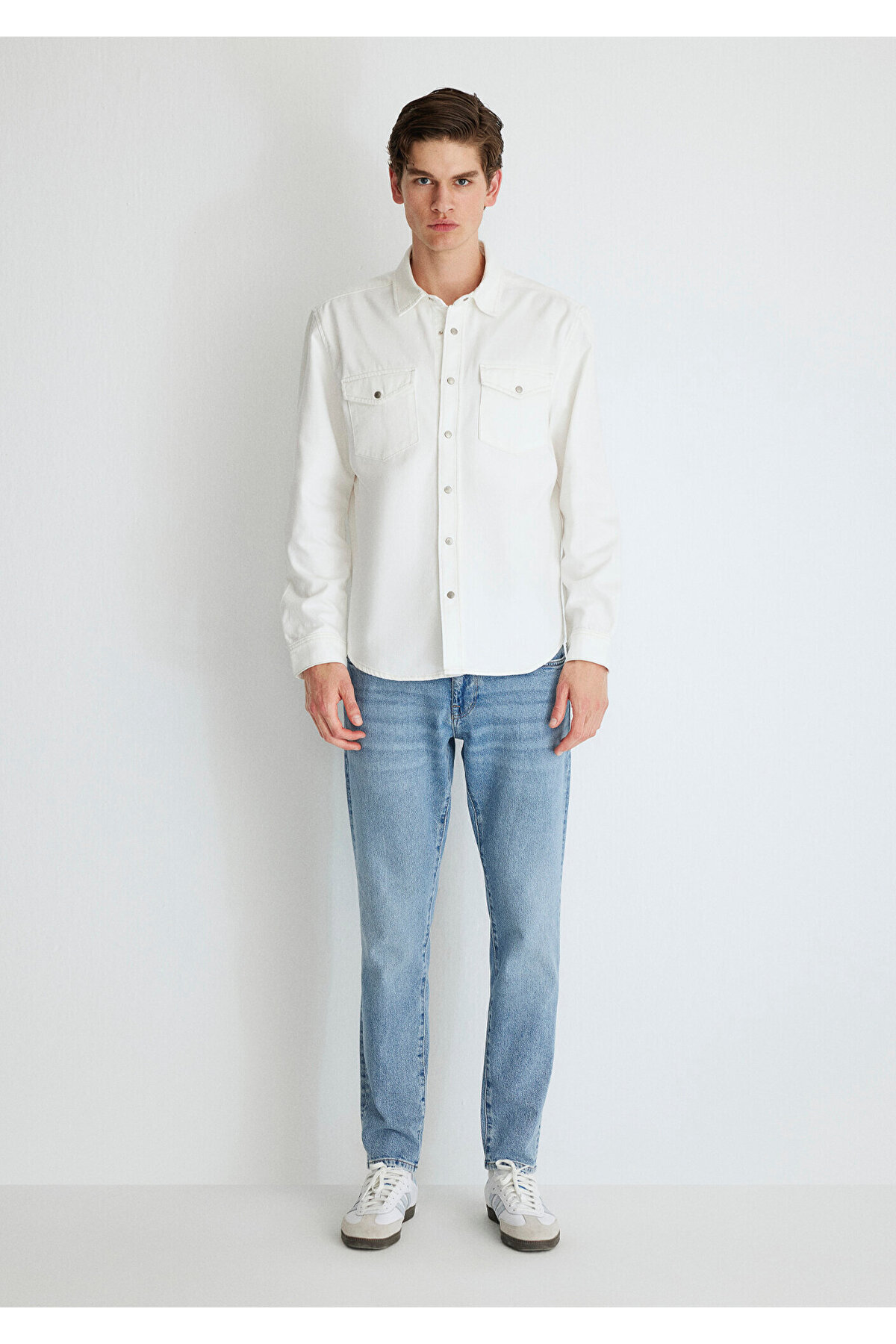 Mavi-Ted Casual Ecru Jeanshemd Slim Fit / Slim Fit0210909-86620 3