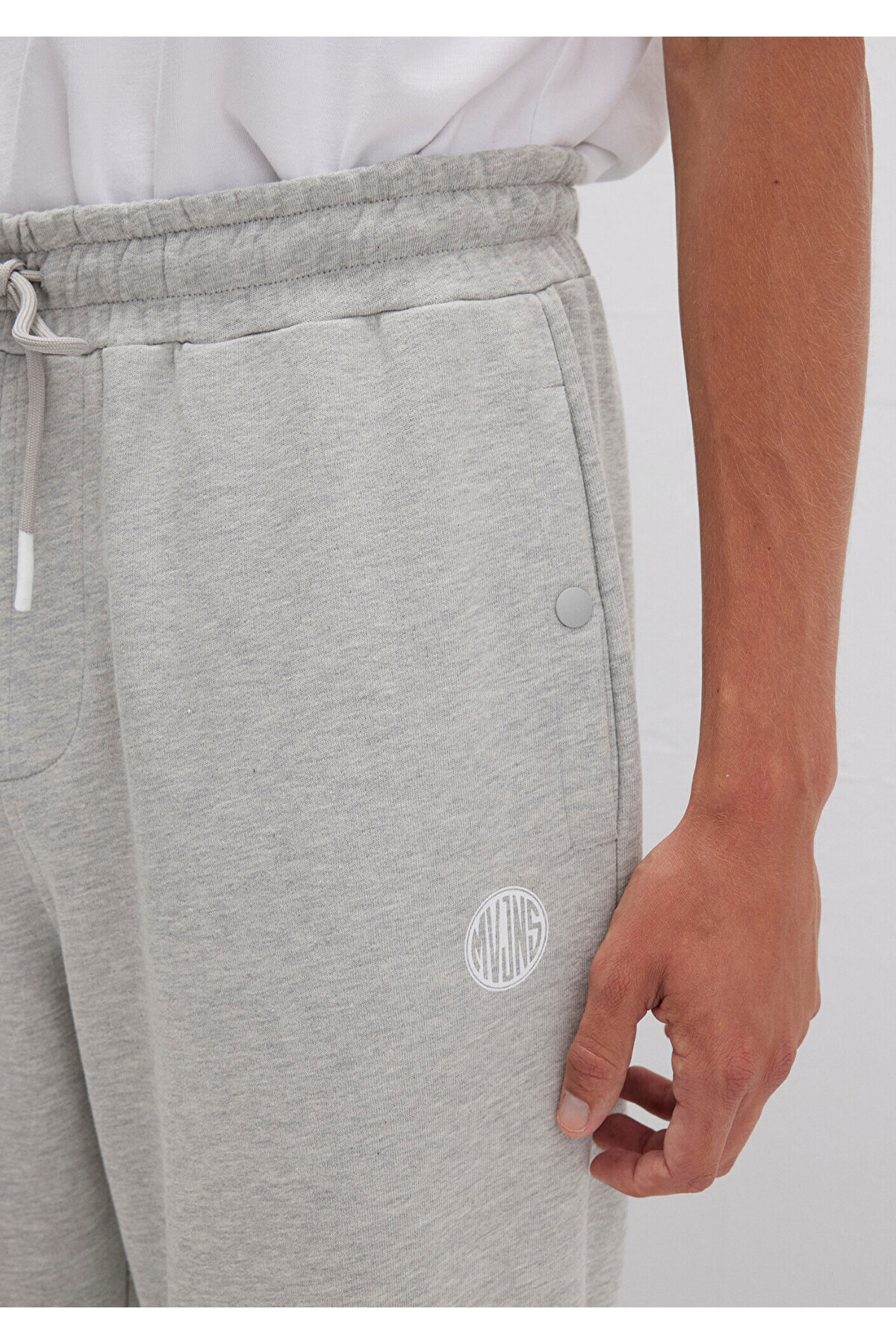 Mavi-Mvjns Logo Printed Grey Sweatpants - 0010175 -80196 5