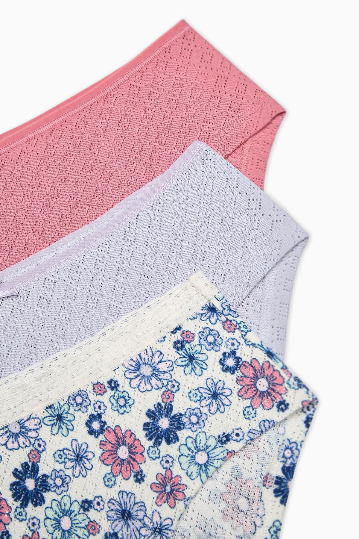 Penti-Spring Garden Cotton 3-Piece Pointel Hipster Multicolored Panties 5