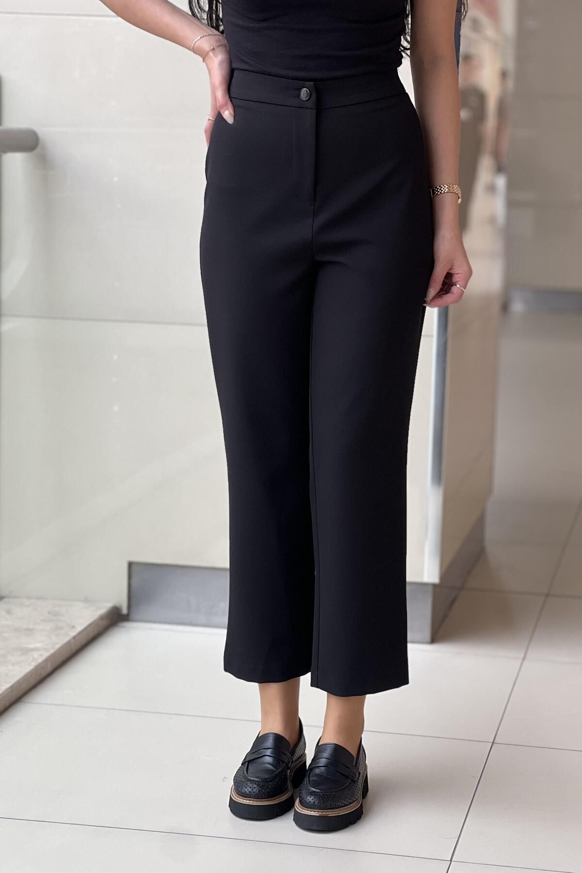 sentez giyim-Synthesis One Button Pants with Elastic Back 3