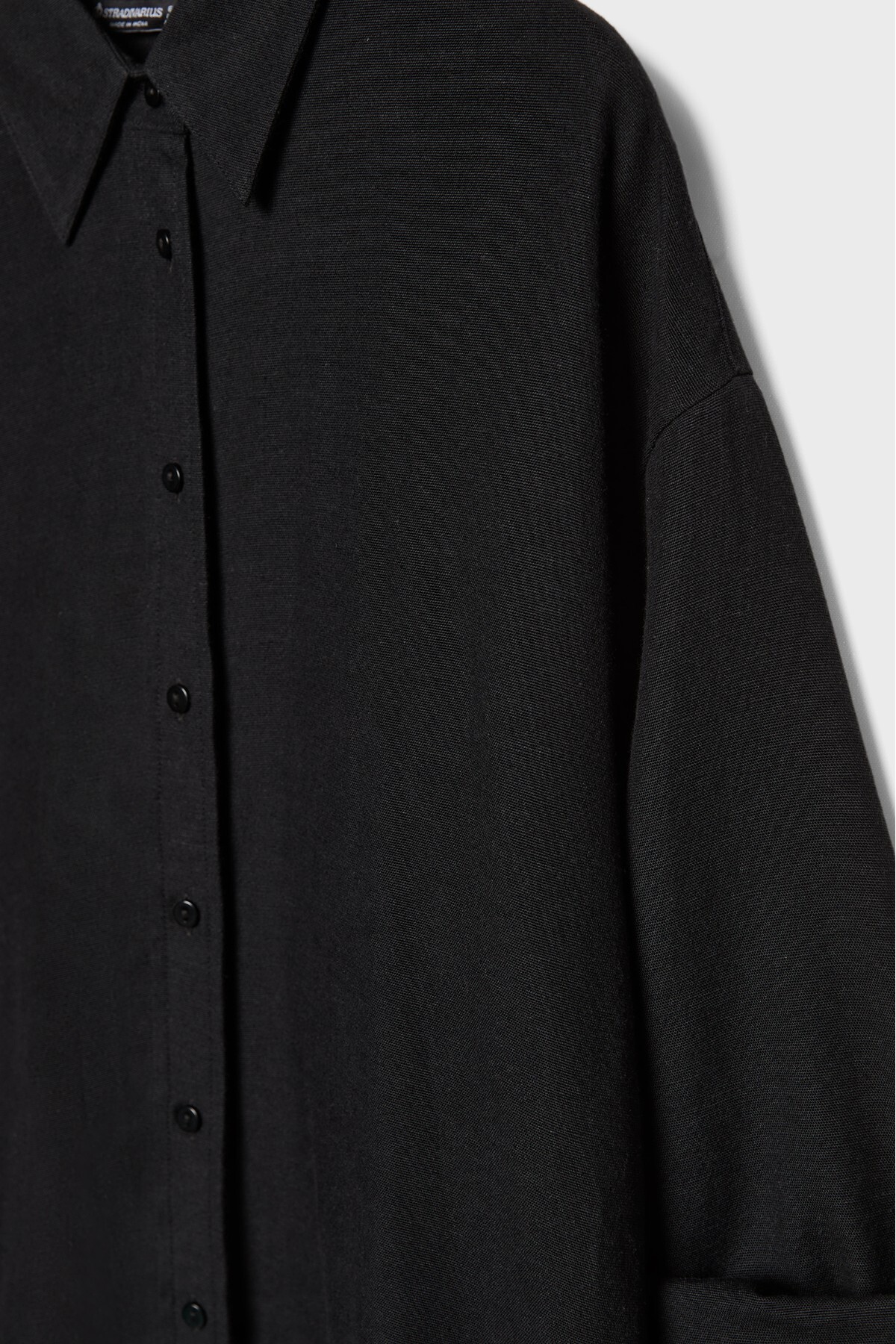 Stradivarius  Keten karışımlı dökümlü gömlek - Görsel 7